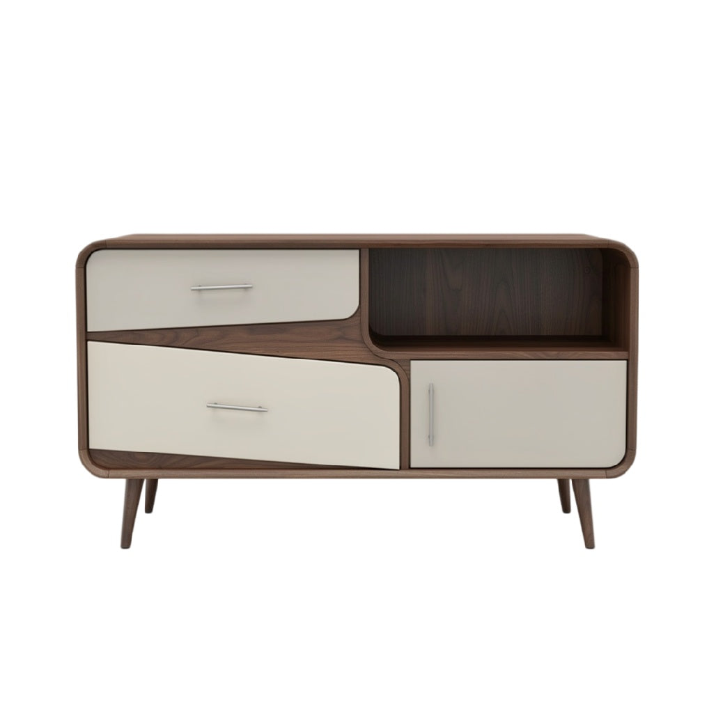 **Meuble TV moderne avec rangement intégré en bois**